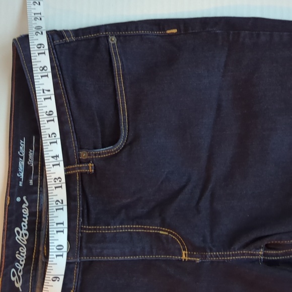 Eddie Bauer Slightly Curvy Skinny Leg Jeans 18 Dark Wash Blue - Picture 12 of 14
